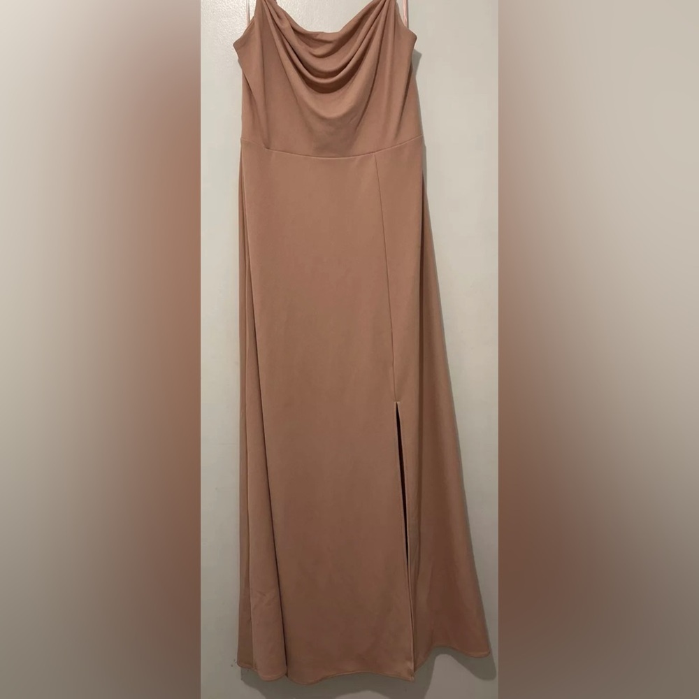 Birdy Grey Blush Pink Cowl Neck Bridesmaid Dress - Picture 3 of 10